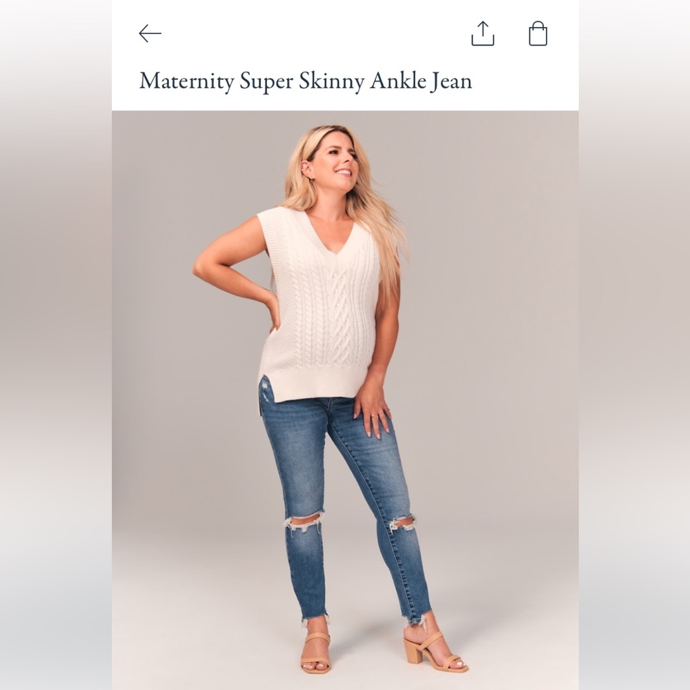 Abercrombie Super skinny maternity jeans